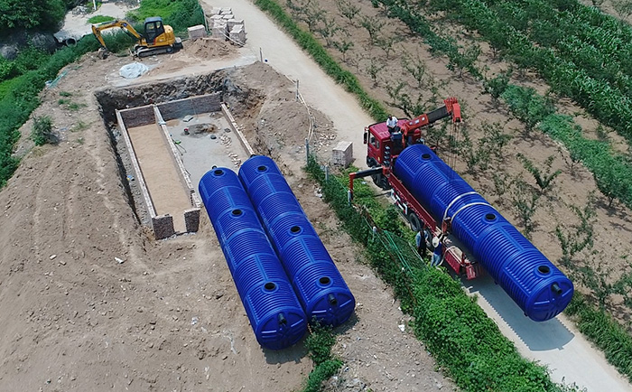 PE凈化槽施工現場